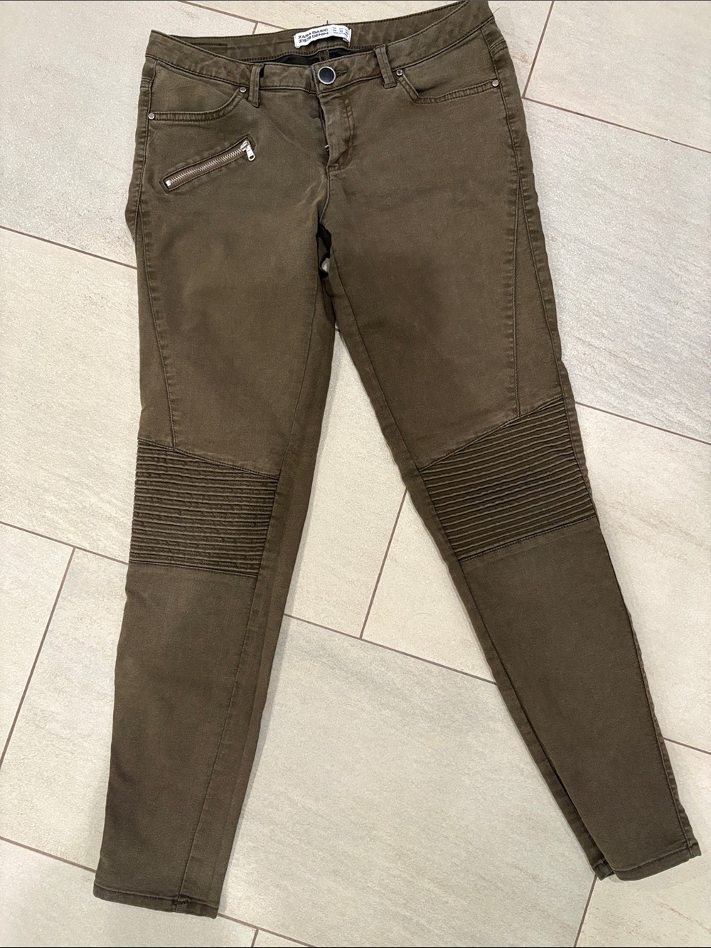 Zara Deep Gray/Green Skinny Jeans